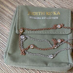 Judith Ripka 1 rose gold necklace. The silver one is sold.